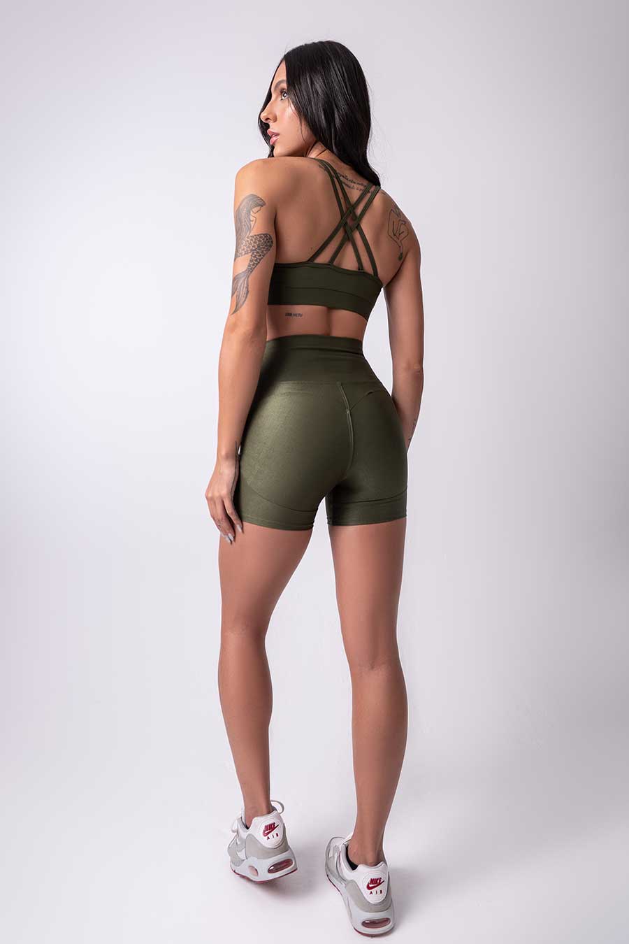 Cami Deep Green Shorts and Bra Set
