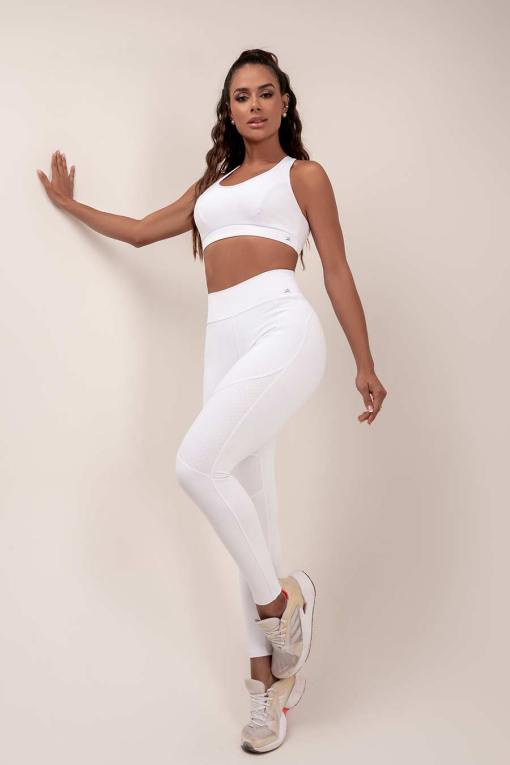 Autumn Bra and Leggings Set - White | Fitnessee
