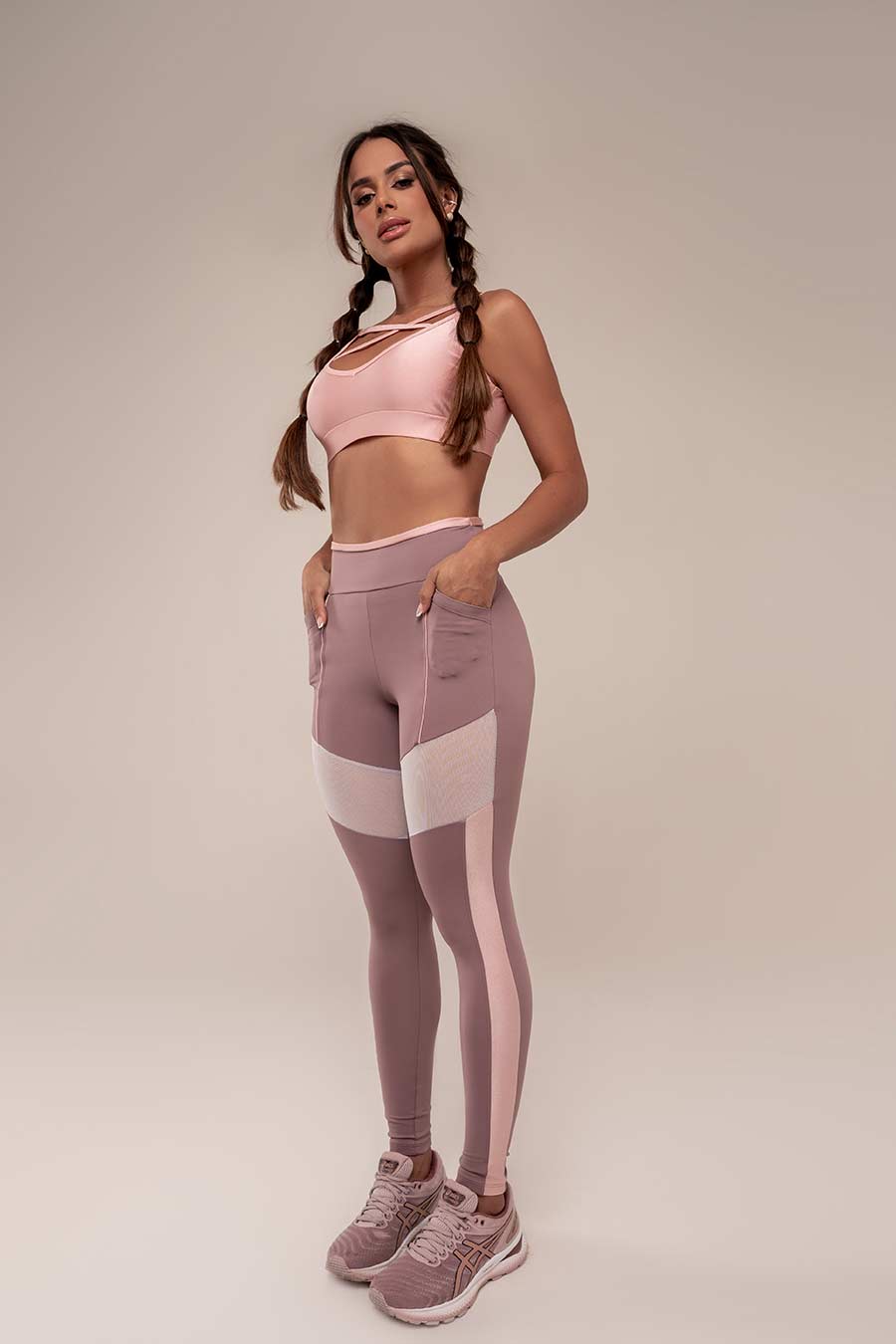 Blossom Bra and Leggings Set - Satin | Fitnessee