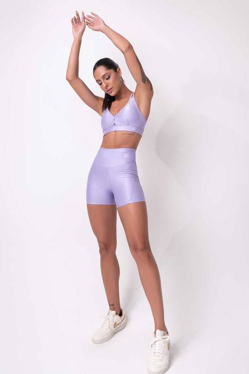 Cami Lilac Shorts and Bra Set | Fitnessee