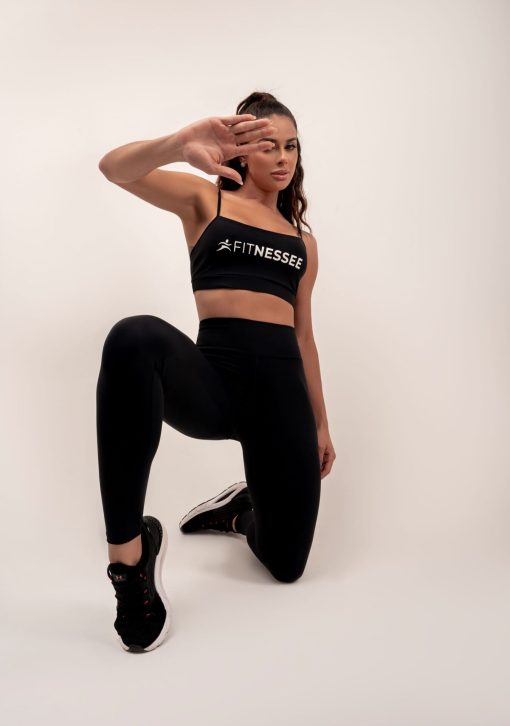Bra and Leggings Set - Black | Fitnessee