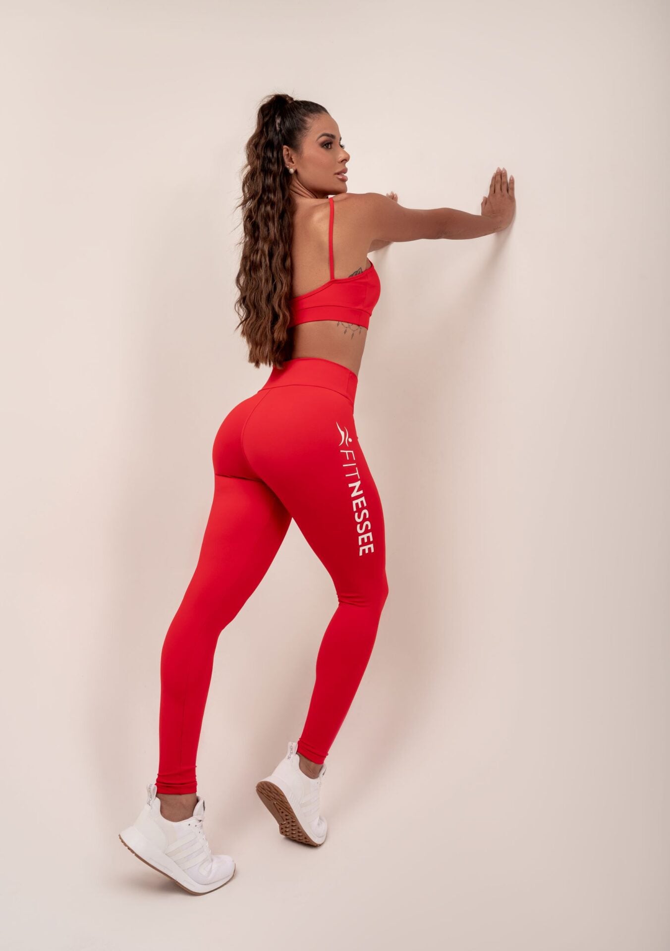 Fitnessee Bra and Leggings Set - Red | Fitnessee