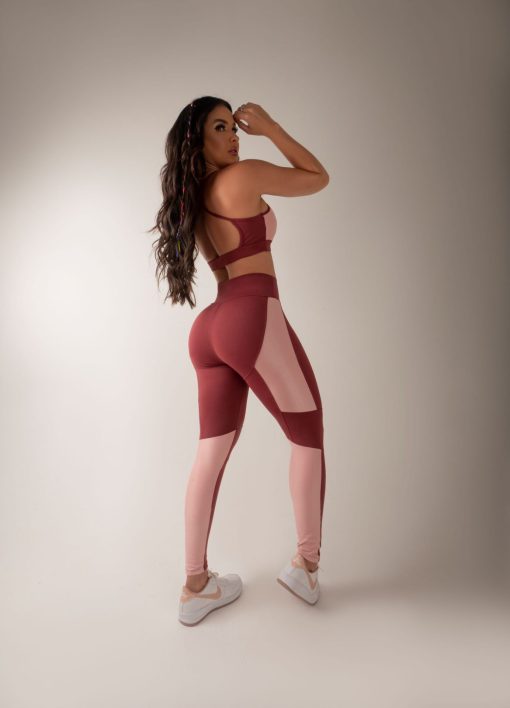Sunshine Bra and Leggings Set - Marsala | Fitnessee