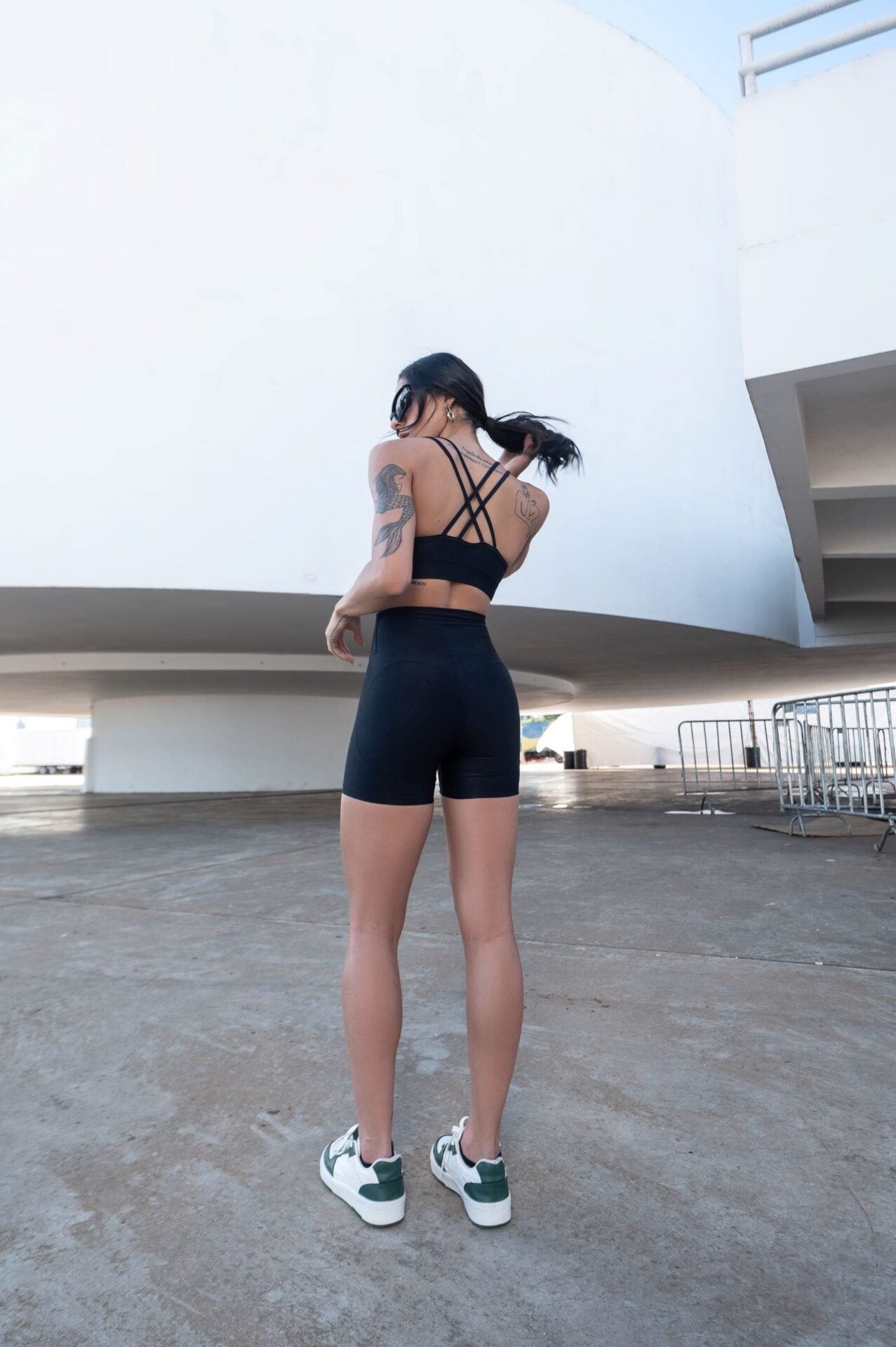 Cami Black Shorts and Bra Set | Fitnessee