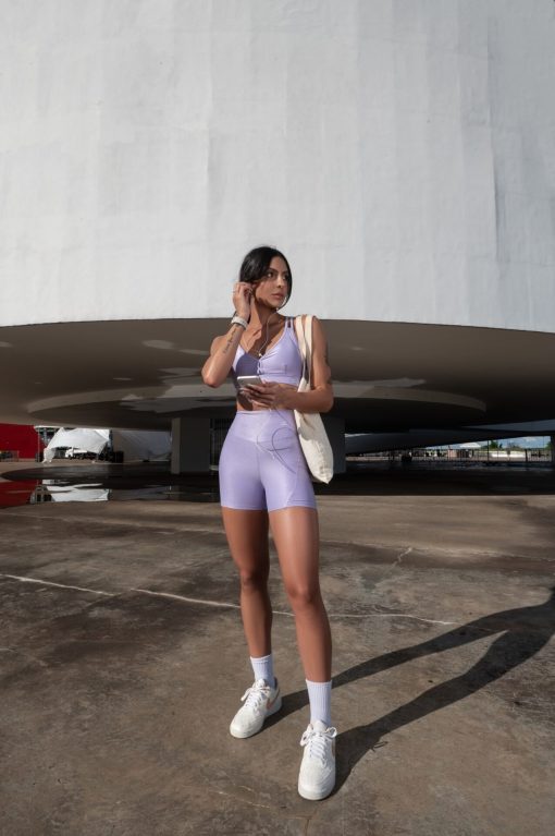 Cami Lilac Shorts and Bra Set | Fitnessee