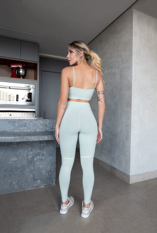 Nicole Bra and Leggings Set - Tea Green | Fitnessee