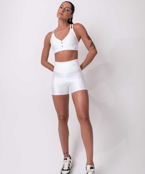 Gym-Cami-Bra-leggings-short-set-white